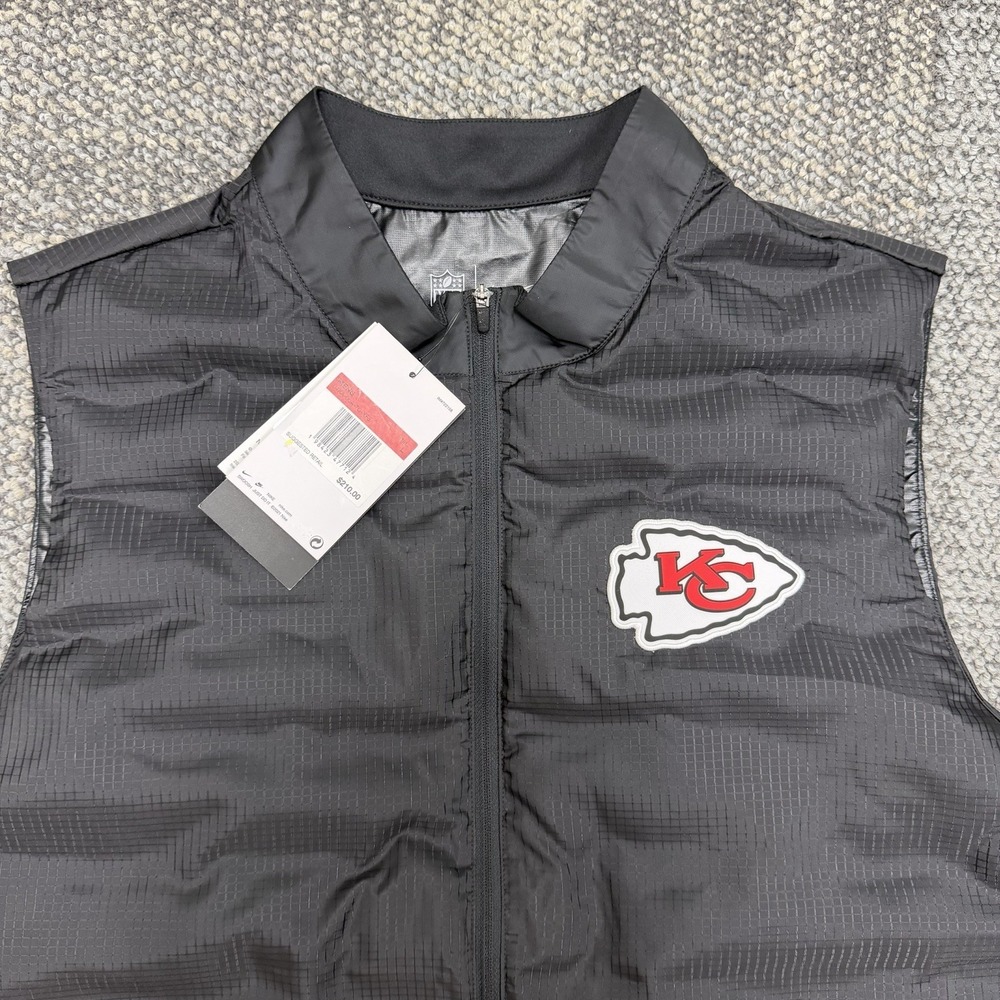 Nike Therma-Fit ADV Kansas City Chiefs NFL On Field Vest Black Men's Size Large